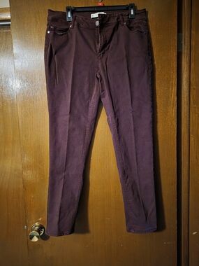 Cato Women's Skinny Jeans in Deep Wine